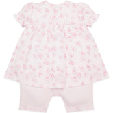 Emile et Rose Baby Pink Floral Romper Dress